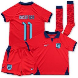 England Away Stadium Kit 2022-23 - Infants with Rashford 11 printing