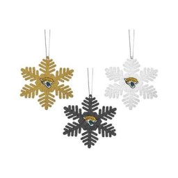 Flocons de neige en métal pailleté Jacksonville Jaguars - Lot de 3
