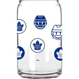 Feuilles d'érable de Toronto 16 oz. Smiley peut verre