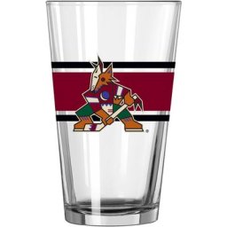 Coyotes de l'Arizona 16 oz. Verre à pinte à rayures