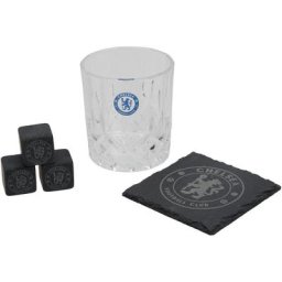 Ensemble de boissons 5 pièces Chelsea - Gobelet - Dessous de verre en ardoise et 3 glaçons en granit