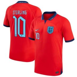 England Away Stadium Shirt 2022 - Kids with Sterling 10 printing