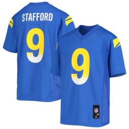 Maillot de joueur réplique des Rams de Los Angeles Royal Matthew Stafford pour jeune