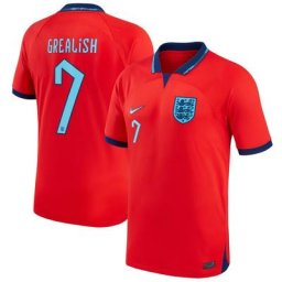 England Away Stadium Shirt 2022 - Kids with Grealish 7 printing