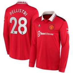Manchester United Home Shirt 2022-23 - Kids - Long Sleeve with Pellistri 28 printing