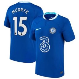 Chelsea Home Stadium Shirt 2022-23 - Kids with Mudryk 15 printing