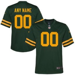 Green Bay Packers Nike Game Alternate Maillot - Personnalisé - Jeunes