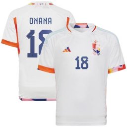 Maillot Extérieur Belgique 2022 - Enfants avec flocage Onana 18