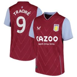 Maillot Aston Villa Domicile 2022-23 - Enfants avec flocage Cup Traoré 9