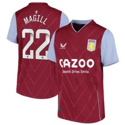 Maillot Aston Villa Domicile 2022-23 - Enfants avec flocage Magill 22