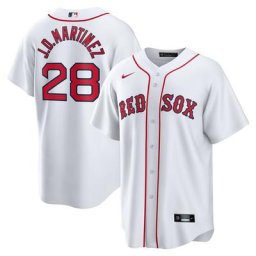 Boston Red Sox Nike Official Replica Home Jersey - Youth with Martinez 28 printing