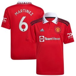Manchester United Home Shirt 2022-23 - Kids with Martinez 6 printing