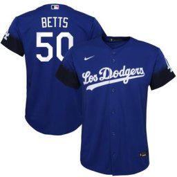 Maillot Nike Mookie Betts Royal Los Angeles Dodgers City Connect Replica Player pour jeune