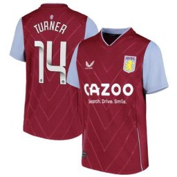 Maillot Aston Villa Domicile 2022-23 - Enfants avec flocage Turner 14
