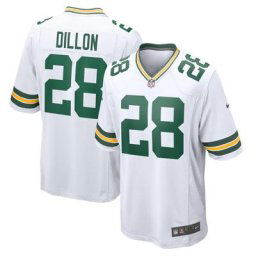 Maillot de route Nike Game de Green Bay Packers - Blanc - AJ Dillon - Jeunesse