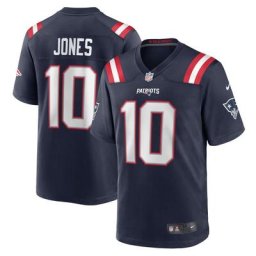 Maillot de match à domicile Nike des New England Patriots - Bleu marine - Mac Jones - Jeune