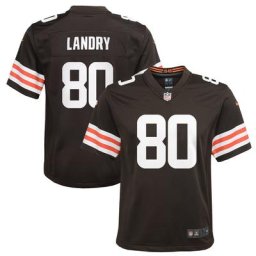 Maillot de match des Cleveland Browns Nike Jarvis Landry marron pour jeune