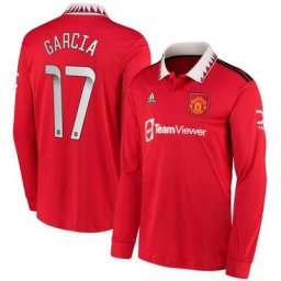 Maillot Domicile Manchester United 2022-23 - Enfant - Manches longues avec flocage Garcia 17