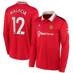 Maillot Domicile Manchester United 2022-23 - Enfant - Manches longues avec flocage Malacia 12