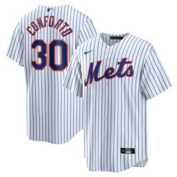 New York Mets Nike Official Replica Home Jersey - Youth with Conforto 30 printing