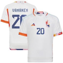 Maillot Extérieur Belgique 2022 - Enfants avec flocage Vanaken 20