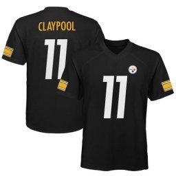 Maillot de joueur réplique des Pittsburgh Steelers Chase Claypool noir pour jeune