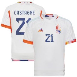 Maillot Belgique Extérieur 2022 - Enfants avec flocage Castagne 21