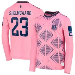 Everton WSL Away Shirt 2022-23 - Long Sleeve - Kids with S.Holmgaard 23 printing