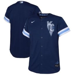 Maillot Nike Kansas City Royals 2022 City Connect Replica pour enfant - Bleu marine