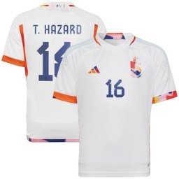 Maillot Extérieur Belgique 2022 - Enfants avec flocage T.Hazard 16