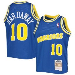 Jeunesse Mitchell & Ness Tim Hardaway Royal Golden State Warriors 1990/91 Hardwood Classics Swingman Maillot