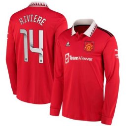 Maillot Domicile Manchester United 2022-23 - Enfant - Manches longues avec flocage Riviere 14