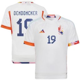 Maillot Extérieur Belgique 2022 - Enfants avec flocage Dendoncker 19