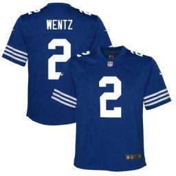 Maillot de match alternatif des Colts d'Indianapolis Royal de Carson Wentz de Nike pour jeune