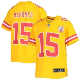 Maillot de match d'équipe inversé des Chiefs de Kansas City de Patrick Mahomes Nike pour jeunes