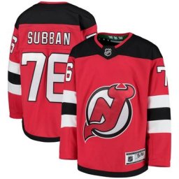Jeunesse P.K. Maillot Subban Red New Jersey Devils Domicile Premier Joueur
