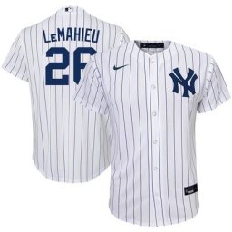 Jeunes Nike DJ LeMahieu Blanc New York Yankees Alternate Replica Player Jersey