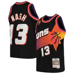 Jeunes Mitchell & Ness Steve Nash Noir Phoenix Suns 1996-97 Hardwood Classics Swingman Throwback Maillot