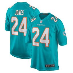 Maillot de match domicile Nike des Dolphins de Miami - Aqua - Byron Jones - Jeune