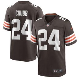Maillot Nike de jeu Couleur de l'équipe Cleveland Browns - Phoque Brun - Nick Chubb - Jeunes