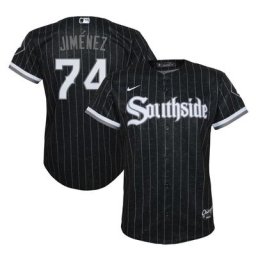 Maillot Nike Eloy Jimenez Chicago White Sox City Connect Replica Player pour Jeunes Noir