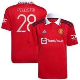 Manchester United Cup Home Shirt 2022-23 - Kids with Pellistri 28 printing
