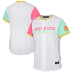 Maillot d'équipe Nike San Diego Padres 2022 City Connect Replica blanc pour jeune