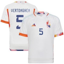 Maillot Extérieur Belgique 2022 - Enfants avec flocage Vertonghen 5