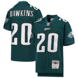 Jeunesse Mitchell & Ness Brian Dawkins Midnight Green Philadelphia Eagles 2004 Legacy Maillot de joueur à la retraite