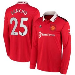 Maillot Domicile Manchester United 2022-23 - Enfant - Manches longues avec flocage Sancho 25