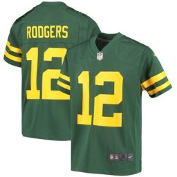 Jeunes Nike Aaron Rodgers Vert Green Bay Packers Alternate Game Player Jersey