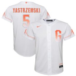 Maillot Nike Mike Yastrzemski Blanc San Francisco Giants City Connect Replica Player pour Jeunes
