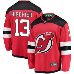 Fanatics de la jeunesse Branded Nico Hischier Rouge New Jersey Devils Home Breakaway Player Jersey