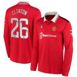 Maillot Domicile Manchester United 2022-23 - Enfant - Manches longues avec flocage Clinton 26